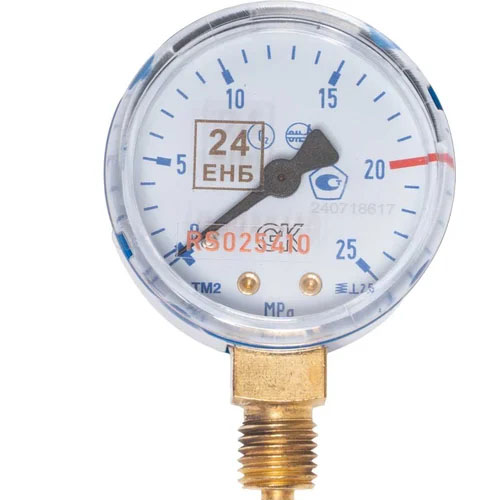 Манометр Газовый 16,5/25,0 МПа, 50 мм, М12х1,5 KRASS